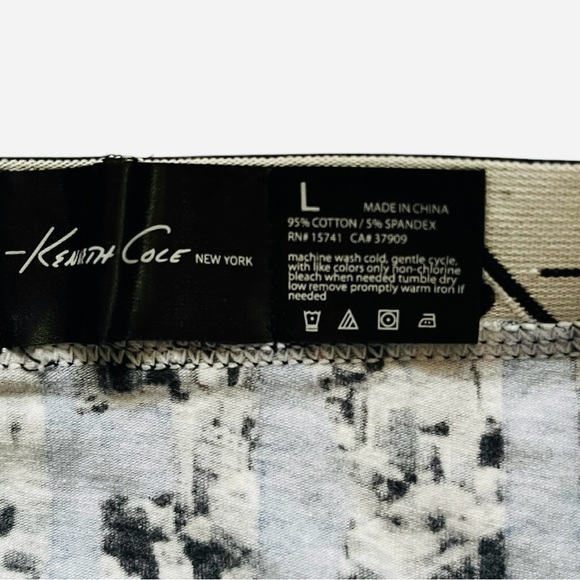 Kenneth Cole Blue Graphic Men's Large Boxer Briefs building pattern - Picture 5 of 5